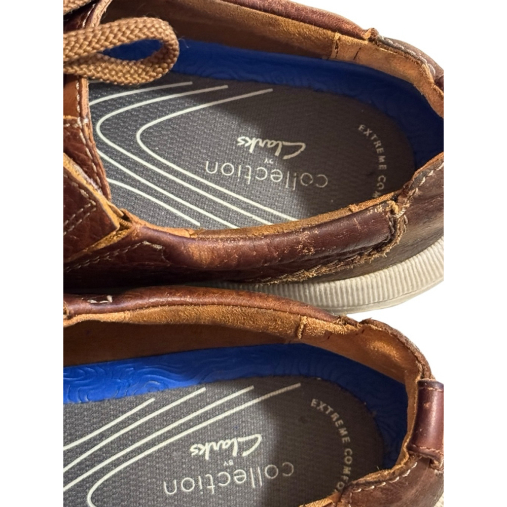 Clarks Men's Driftway Low Dark Brown Leather Casual Comfort Shoes Size 11M - Picture 5 of 11